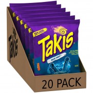 Takis Blue Heat 3.25oz Bags (92.3g) Full Box Of 20 Packets 